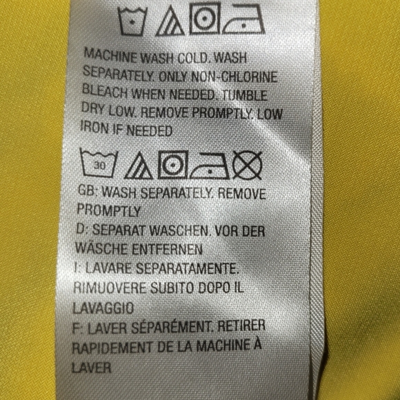 Susan Graver Small Yellow Clip Dot Chiffon Overlay Sleeveless Tunic - Picture 6 of 6